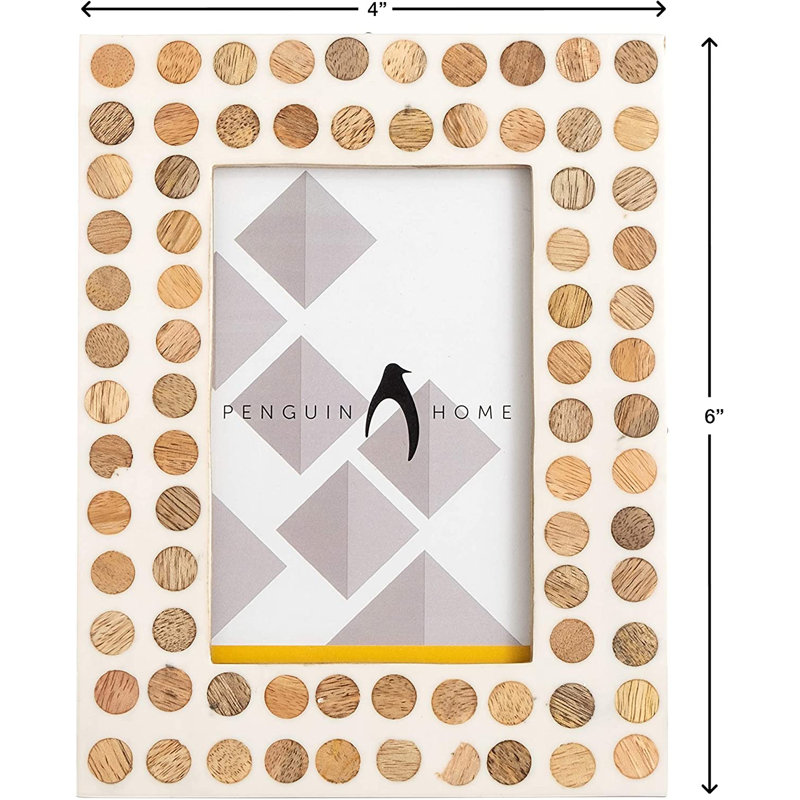 Bevelled Picture Frame, Wood, 21cm H x 16.7cm W x 21.7cm D