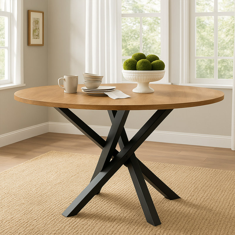 Pinkard 46'' Iron Pedestal Dining Table