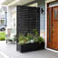 Metal Raised Garden Bed with Trellis on Wheels Weather-Resistant Planter Box with Garden Divider-422411076-436024799