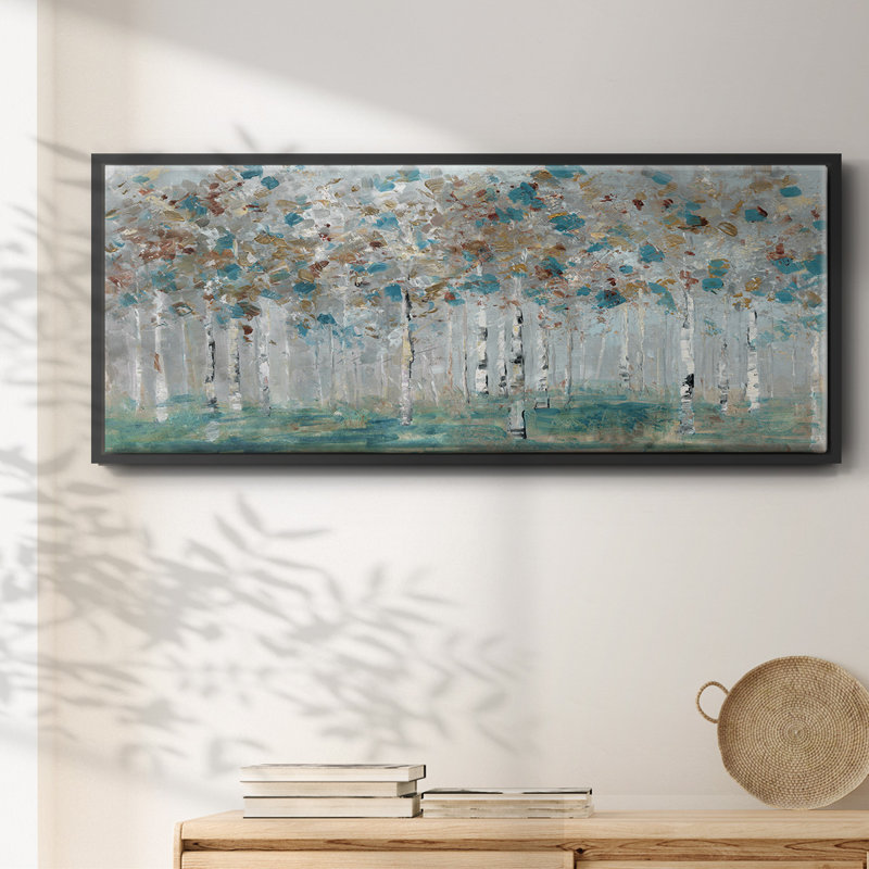 Teal Forest- Framed Canvas