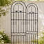 Lot de 2 treillis métalliques pour jardin, support décoratif pour plantes grimpantes (rosiers, vignes et jardinage extérieur)
