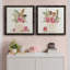 Boho Bouquet I - ensemble de 2 peintures sur toile encadrées-526135193-526135184