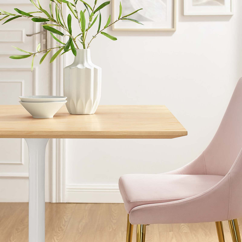 Lippa Square Wood Grain Dining Table, Natural, 40" L x 40" W