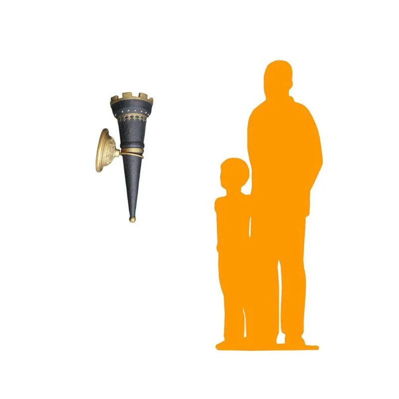 Medieval Torch Wall Decor Statue