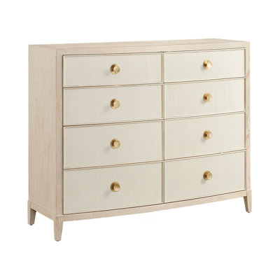 Paloma 55" Wide White Oak Veneer Modern Traditional Dresser