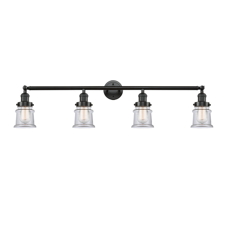 Alexandira 4 - Light Dimmable Vanity Light, 60 Watt Vintage Incandescent Bulb, Clear, Satin Gold
