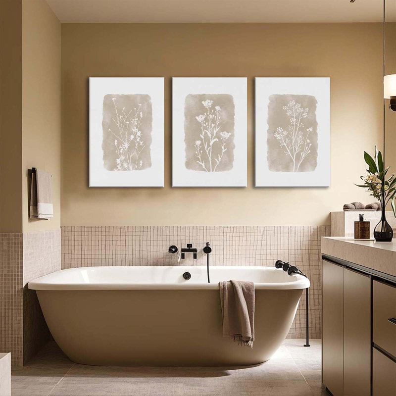 3 Piece Wrapped Canvas Print, 60 cm H x 40 cm W