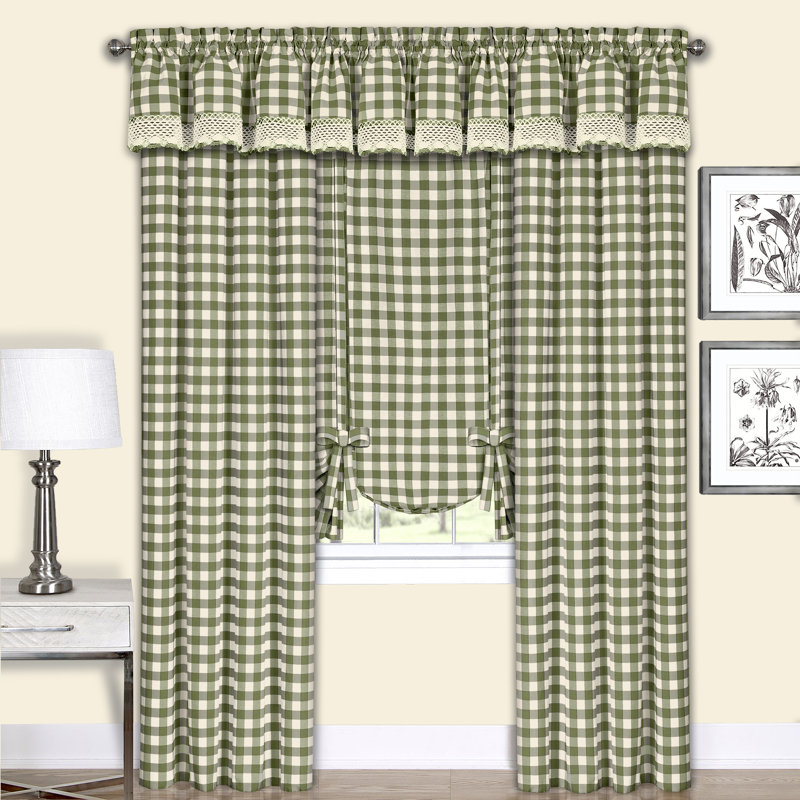 Haylee Semi Sheer Single Curtain Panel, 42" W x 63" L, Sage