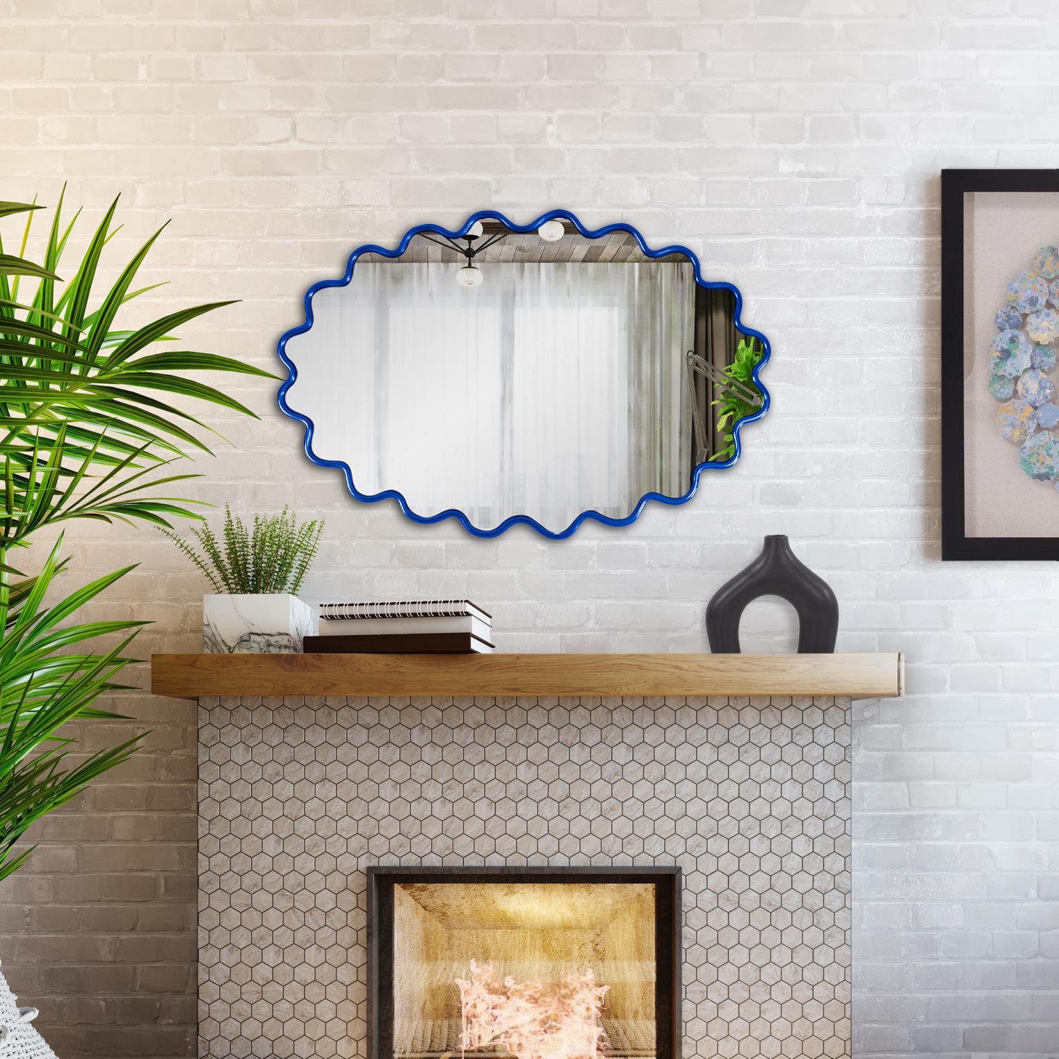 Anders 24" Mirror, Blue