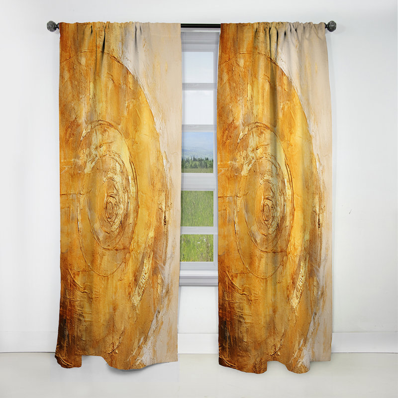 Sandhurst - Abstract Spirals Curtain - Blackout Abstract Curtain - 1 Panels, 52" W x 63" L