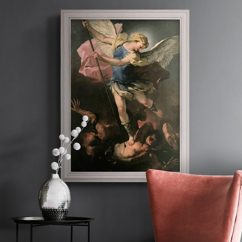 St. Michael - Peinture encadrée, H 36 po x l 24 po x P 2,5 po
