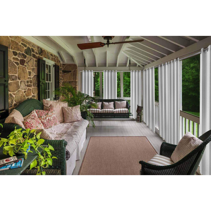 Arramine Outdoor Blackout Curtain Single Panel, Dark Grey, 50" W x 108" L