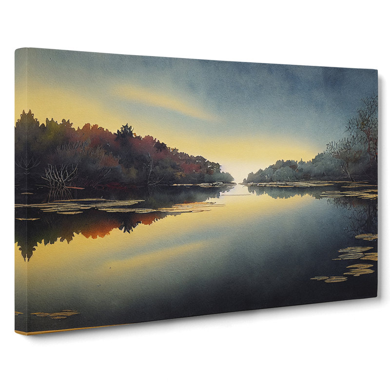 Sunrise Pond - Wrapped Canvas Print, 50cm H x 76cm W x 3cm D