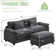 Arale 86'' Wide Comfy Cloud Couch Sectional Loveseat Sofa with Ottoman