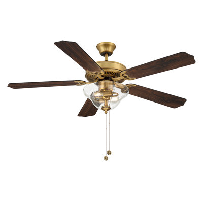 Charlton Home® Garrett 52'' Ceiling Fan with Light Kit & Reviews | Wayfair