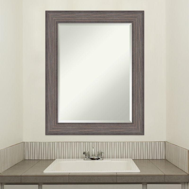 Heidenreich Wood Flat Wall Mirror, 29.25" H x 23.25" W