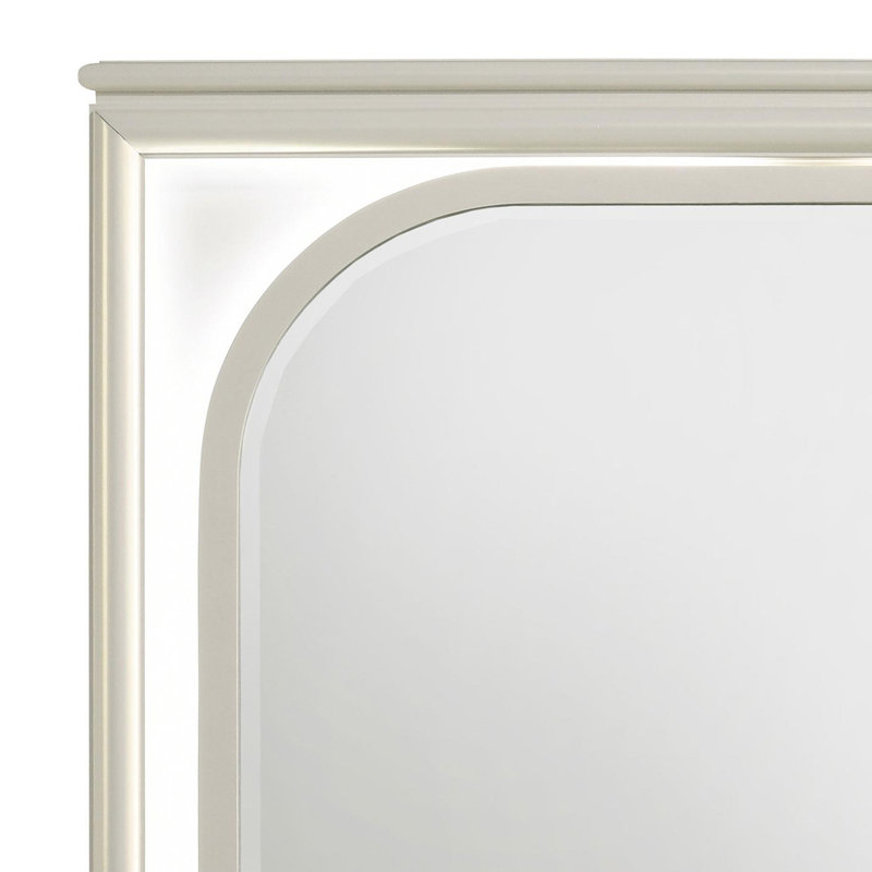 Miroir à DEL pour commode blanc perle