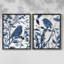 «Bluebird Silhouette I», reproduction encadrée de qualité supérieure - prête à être accrochée - aucun clou requis - aucun clou requis-1378421443-1378421440