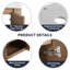 23 5/8" Wall-mounted Bathroom Vanity Set - 5 Colour Basin Options, Engineered Stone Top & Soft-closing Storage Cabinet（type E）