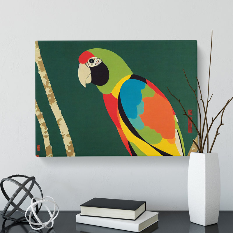 Parrot Abstract Vol.4 - Wrapped Canvas, 35cm H x 50cm W x 3cm D