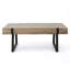 Table basse industrielle avec pieds, finition en bois rustique, centre de table élégant et robuste, design minimaliste moderne, chêne gris