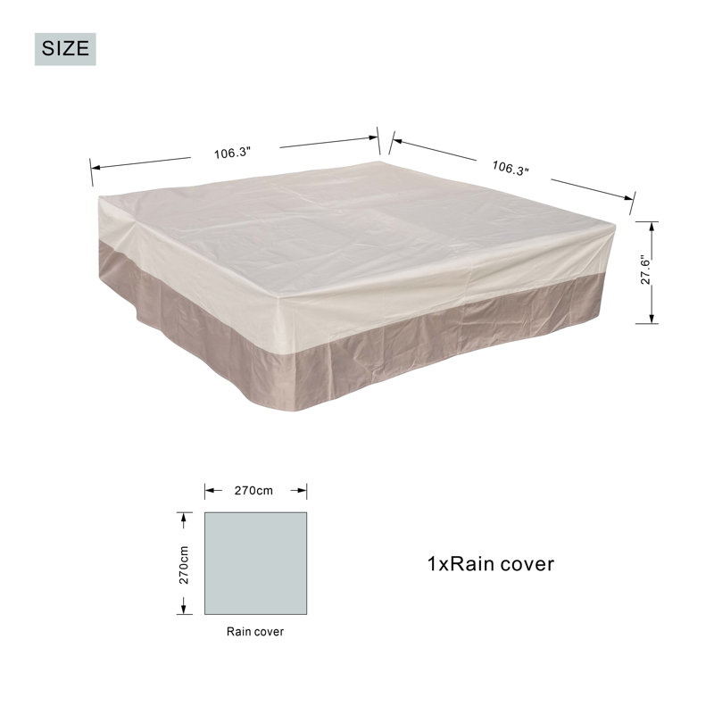 Housse pour ensemble repas, H 28 po x l 106 po x P 106 po