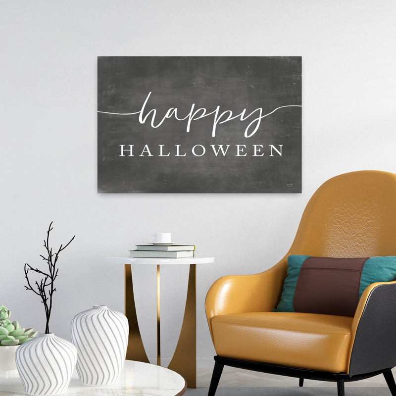 Joyeux Halloween, art contemporain abstrait, H 24 po x l 16 po