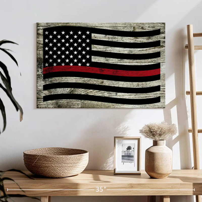 Lelar US Firefighter Flag, 16" H x 24" W
