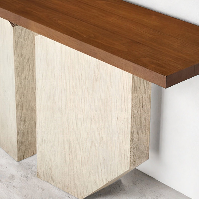 Retro Art Console Table, 31.5" H x 47.24" W x 13.78" D