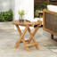 Table d'appoint en bois avec finition, sans assemblage, pliable, s'adapte aux extrémités