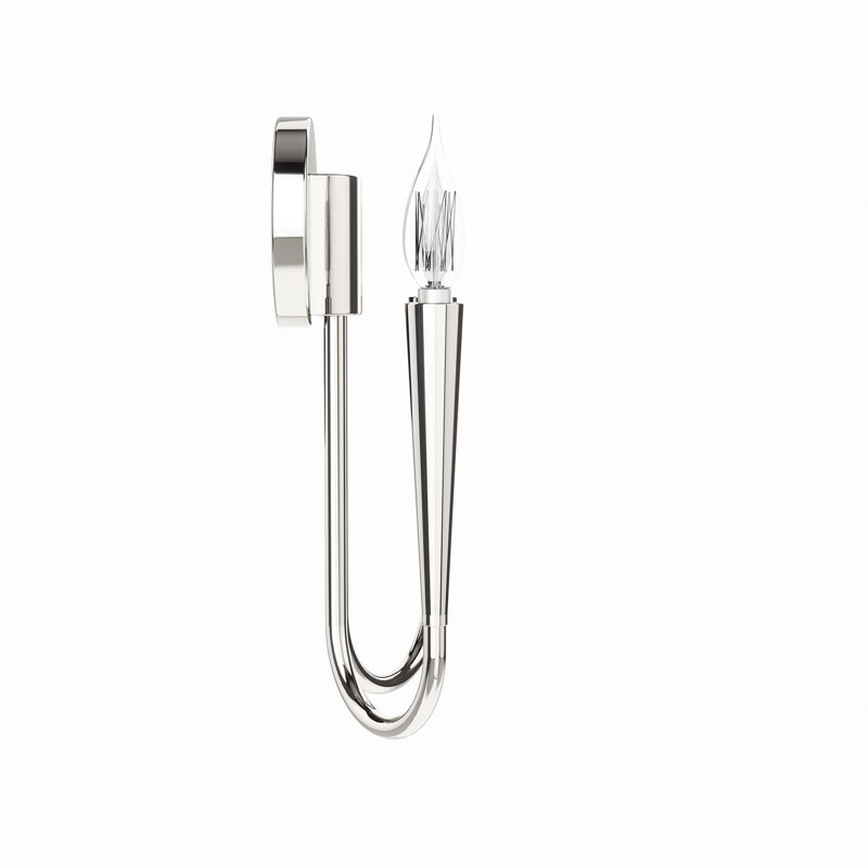 Polished Nickel Modern 2-Light Wall Sconce