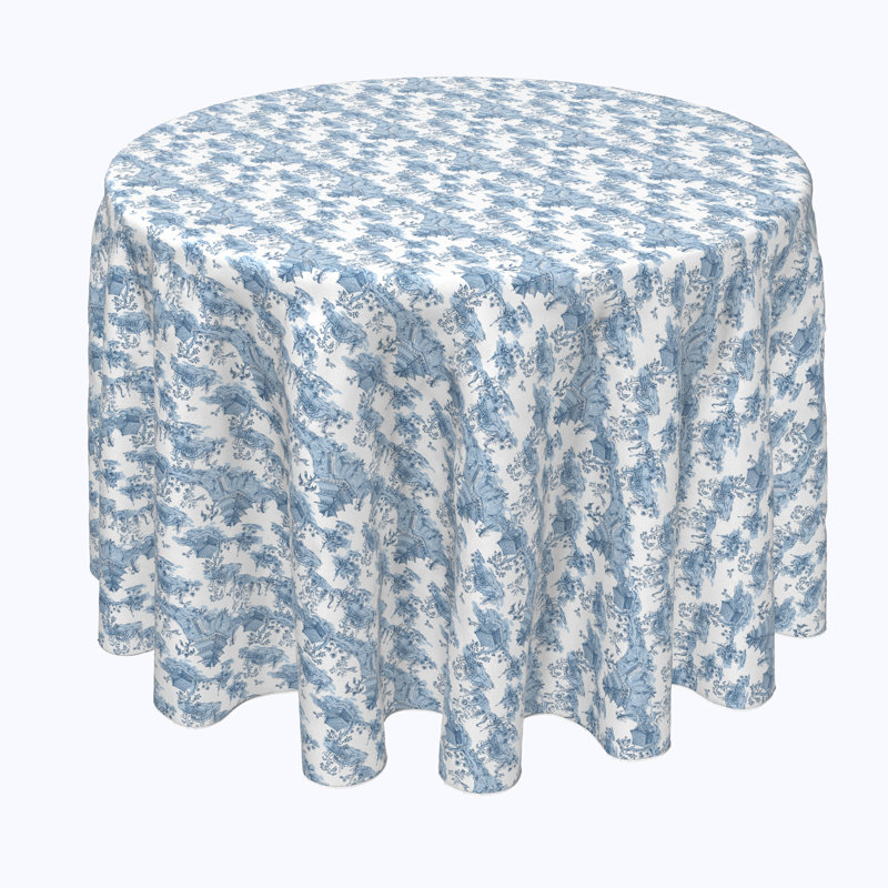 Mcmurtry Chinoiserie Design Tablecloth, 120" x 120"