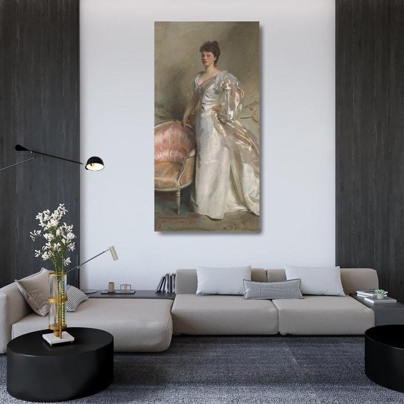 Alcott Hill® Sargent, John Singer Gallery Wrapped Canvas Art: Mrs. George Swinton (Elizabeth Ebsworth), 48" H x 26" W