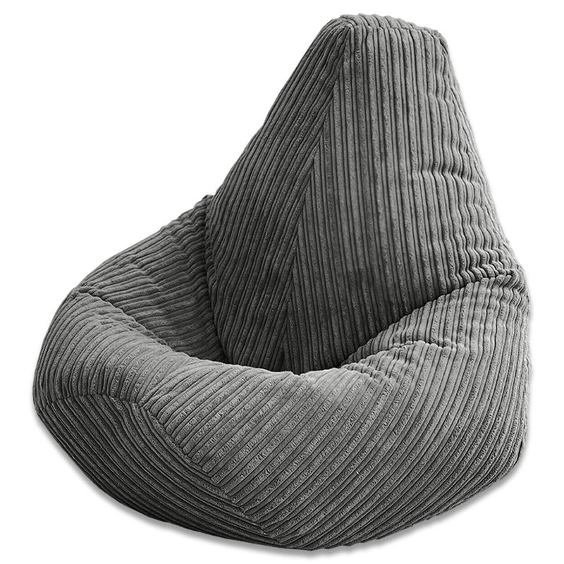 Corduroy Classic Bean Bag, Grey