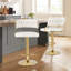 Ensemble de 4 tabourets de bar réglables en velours Everly Quinn-565330155