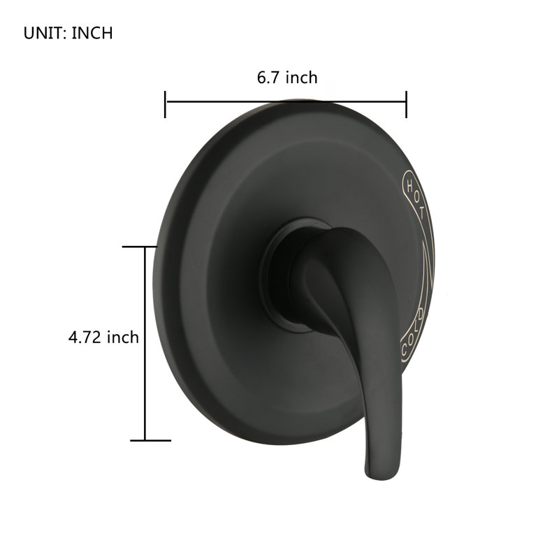 Valve en laiton pour installation brute, Noir mat