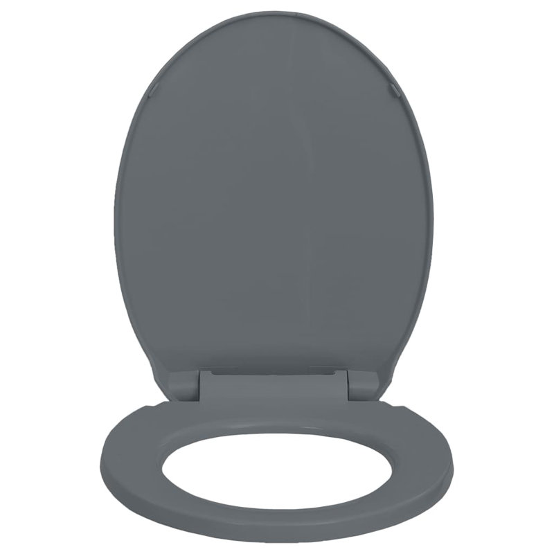 Rohando Soft-Close Elongated Standard Toilet Seat, Grey