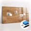 Magnetic Memo Board Whiteboard - 120 x 60 cm - With Marker and Magnets - Light wood