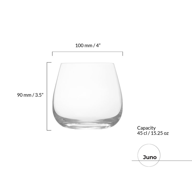 Juno Handmade Highball Glass Set, 450ml