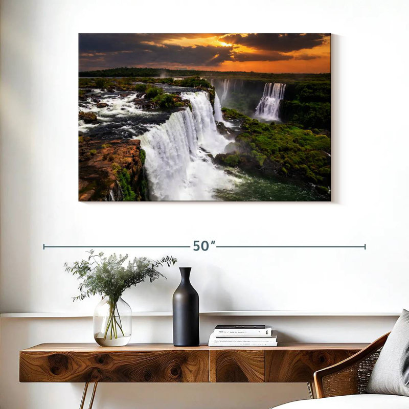 Alvord Sunset At Iguazu Falls, 26" H x 39" W