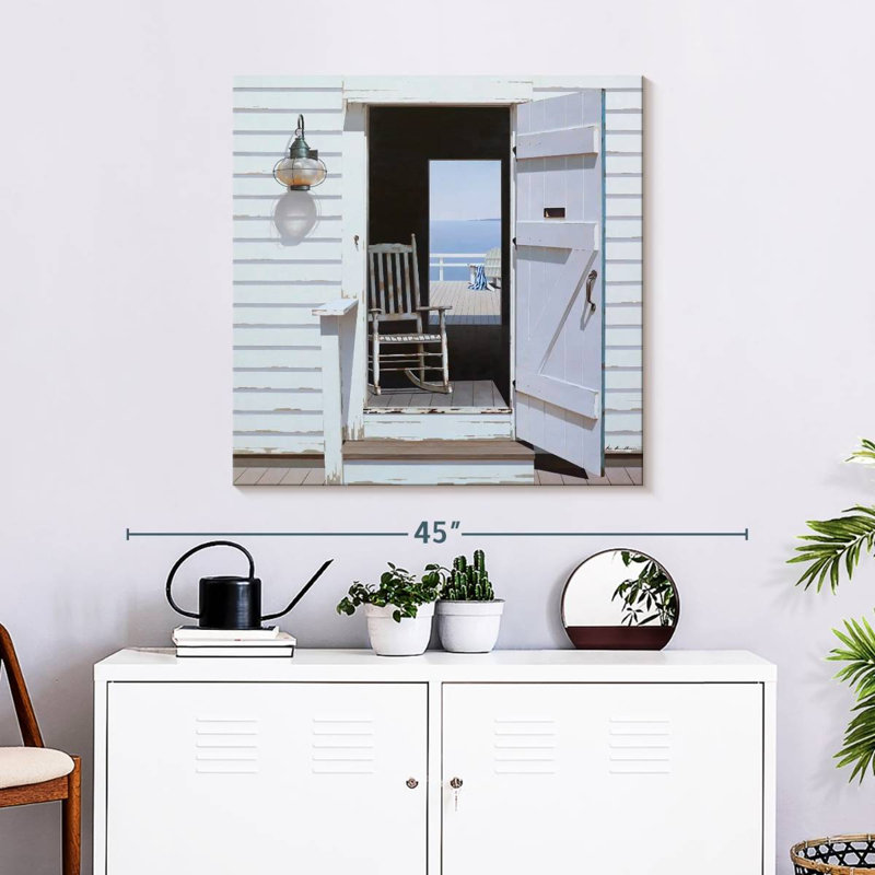 Façade de maison de plage Lilie White, H 30 po x l 30 po