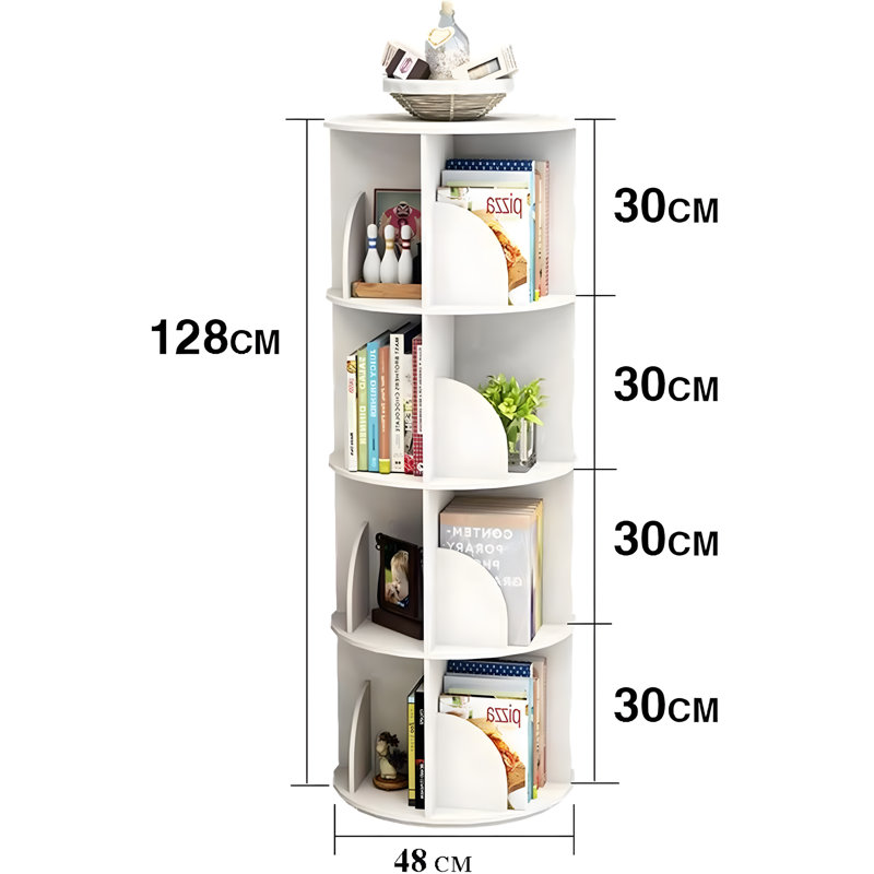 360° Rotating Multi-Tier Stackable Shelves For Space-Saving Organization And Easy Assembly