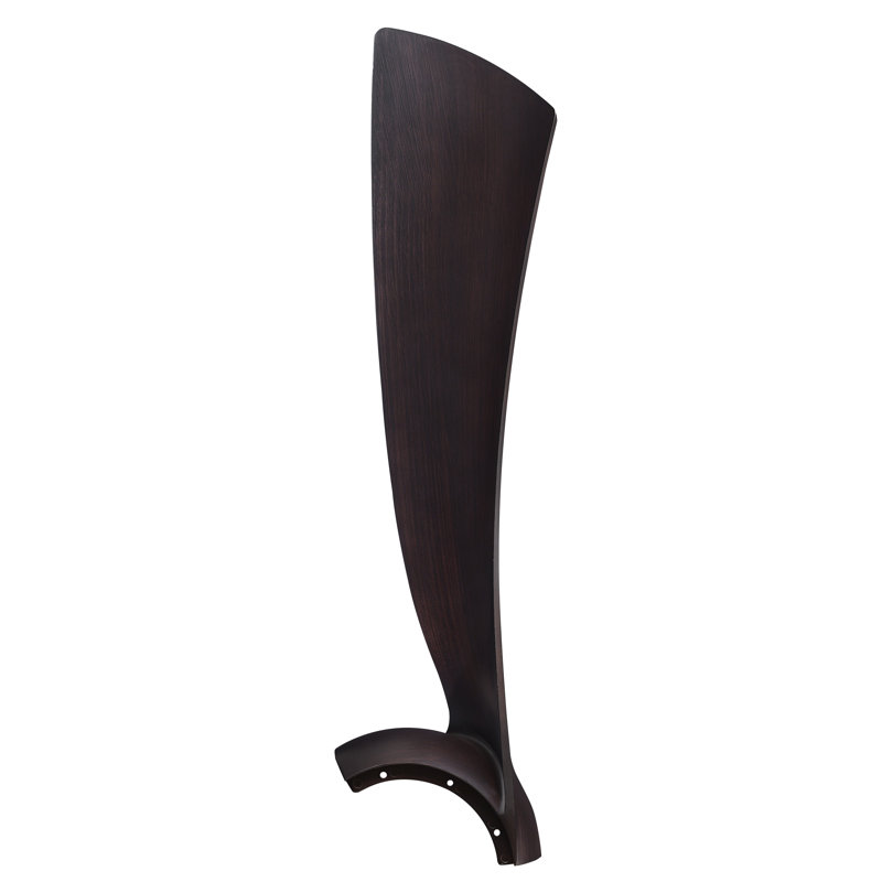 Wrap Custom 56 inch Indoor/Outdoor Ceiling Fan Blade Set of 3 - Dark Walnut, Dark Walnut, 3.54" H x 27.99" W x 8.22" D