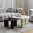 Cream style simple solid wood coffee table