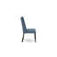 Ensemble de table de cuisine 9 pièces comprenant une table de salle à manger rectangulaire avec feuille papillon et 8 chaises de salle à manger Parson en tissu bleu, noir-21052905-21052904-108353431