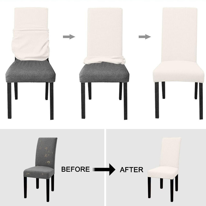 Fabric Box Cushion Dining Chair Slipcover