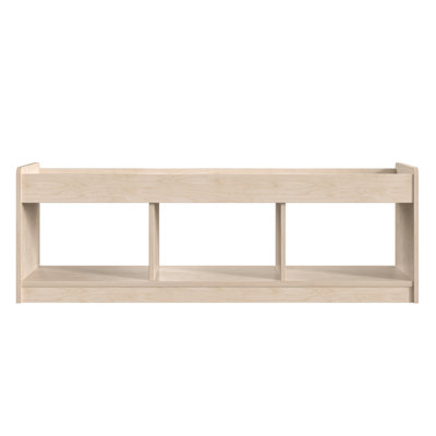 Bright Beginnings Commercial Grade Wooden 3 Section Classroom Shelf Unit with Mirrored Top