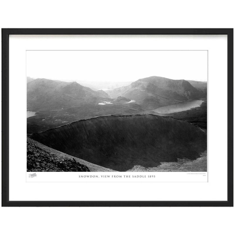 Snowdon, View From The Saddle 1895 by Francis Frith - Single Picture Frame Print, 40cm H x 50cm W x 2.3cm D