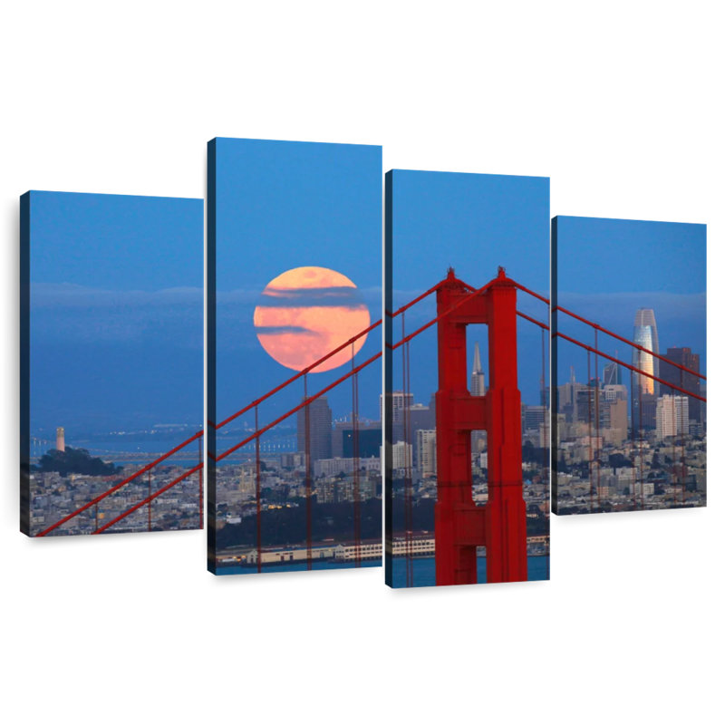 Lilie Golden Gate Moonrise, 22'' H x 36'' W