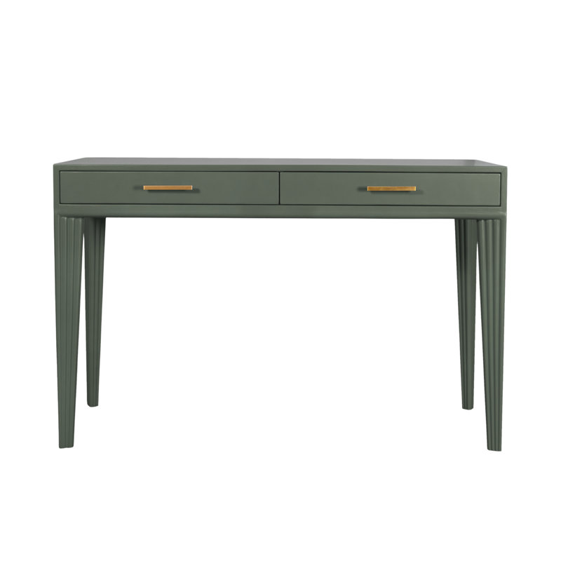 Barcelona Solid Wood Writing Desk, Evergreen